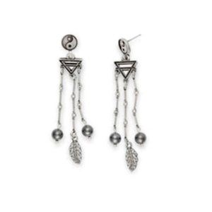 ALEX AND ANI - Yin Yang Chandelier Dangle Earrings. WEAR FOR BALANCE + HARMONY.